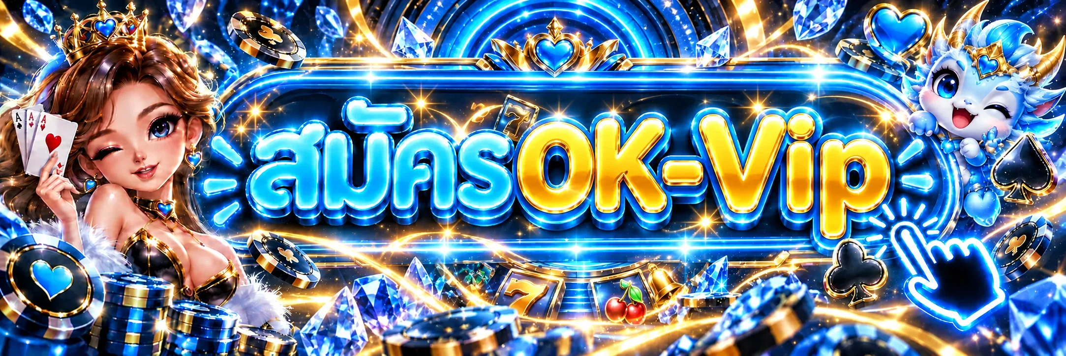 แบนเนอร์เข้าสู่ระบบ OK-Vip และดูแลบัญชี